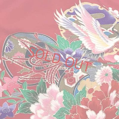 画像6: お宮参り 女の子 着物 正絹 赤ちゃんのお祝い着 初着 産着 襦袢付き【赤、鼓と鶴】