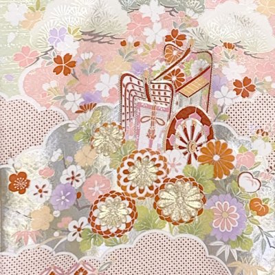 画像3: お宮参り 女の子 着物 正絹 京友禅 金駒刺繍 日本製 赤ちゃんのお祝い着 （初着 産着） 襦袢付き【サンドベージュ、御所車】