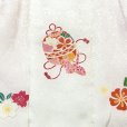 画像6: ≪１点限り！ オリジナル・コーディネートセット≫七五三 着物 3歳 被布セット 正絹 友禅柄被布コート・着物 フルセット【白ｘピンク、鞠と鈴】