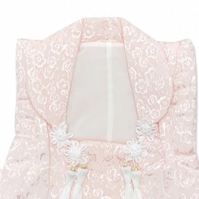 画像3: 被布コート 単品 七五三 3歳 女の子 日本製 モダンなデザインのパステルカラー被布コート 合繊【淡ピンク】