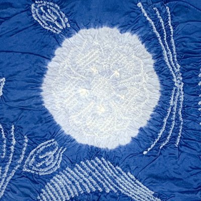 画像2: 子供兵児帯 正絹 絞り柄 男の子浴衣帯 へこ帯 -NEOAURA-【青、花】