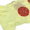 画像4: 子供兵児帯 正絹 絞り柄 女の子 男の子 兼用 浴衣帯 へこ帯 -NEOAURA-【黄色、花】 (4)