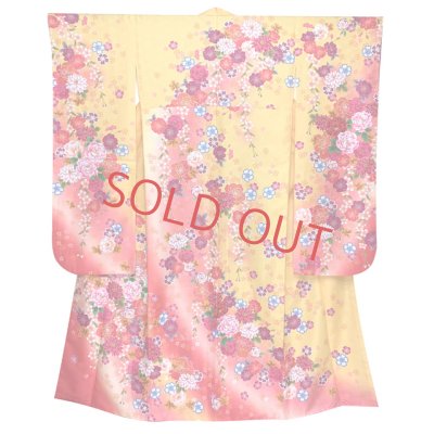 画像2: 卒業式 袴セット 女子用 HL 絵羽柄振袖着物 RK 刺繍袴と袴下帯 ３点セット 合繊【黄色＆赤、薔薇とダリア】