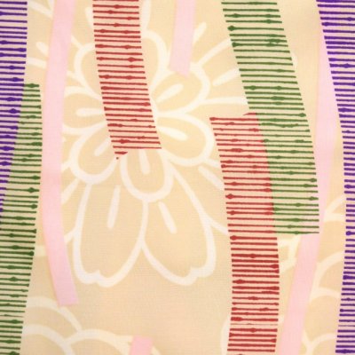 画像4: “H・L(アッシュ・エル)”ブランド 洗える着物 小紋 袷 フリーサイズ【肌色系 短冊に花】