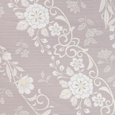 画像2: 夏物 HL(アッシュ・エル) 洗える着物 絽の着物 小紋 フリーサイズ 夏帯 2点セット 【くすんだピンク系、唐草】