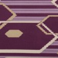 画像4: 半幅帯 H・L(アッシュ・エル)ブランド 長尺 420cm リバーシブル 半巾帯 合繊【紫系、変わり亀甲】 (4)