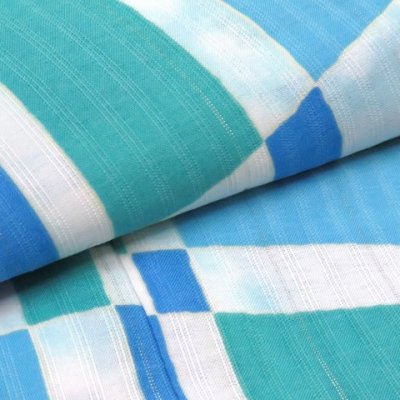 画像5: 子供浴衣セット 男の子 110サイズ  H・L ブランド 子供浴衣 3点セット【青緑系 格子】