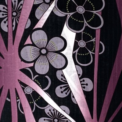 画像3: H・L (アッシュ・エル) レディース浴衣 フリーサイズ ダスティカラー 女性用浴衣 単品【紫ｘ麻の葉に花】