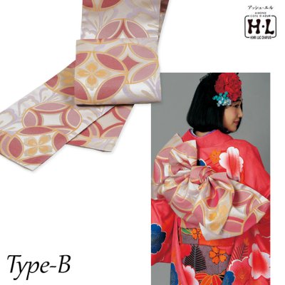 画像4: 振袖 セット 成人式 正月 H・Lブランド 絵羽柄の振袖 袋帯 小物 6点セット【ピンク系、桜】