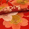 画像4: 振袖用 半衿  華やかなパール刺繍入りの半襟 合繊 日本製 変わり色【赤、桜】 (4)
