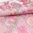 画像4: 半衿 振袖に 華やかな刺繍入りの半襟 合繊 日本製 変わり色【ピンク、菊と扇】 (4)