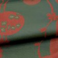 画像3: 八寸名古屋帯 合繊 小紋などに 八寸帯 仕立て上がり【緑×茶 桜】 (3)