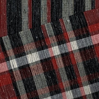 画像3: 半幅帯 着物や浴衣に 半巾帯(細帯) 小袋帯 ポリ綿 約400cm【黒系チェック】