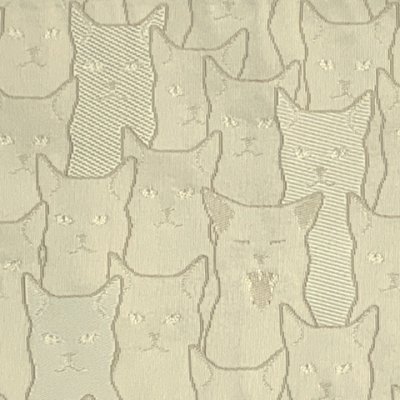 画像4: 半幅帯 着物や浴衣に 半巾帯(細帯) 小袋帯 合繊 約400cm【ベージュｘ茶、猫】