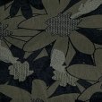画像4: 半幅帯 着物や浴衣に 半巾帯(細帯) 小袋帯 合繊 約400cm【黒灰ｘグレー、デイジーと猫】 (4)
