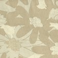 画像3: 半幅帯 着物や浴衣に 半巾帯(細帯) 小袋帯 合繊 約400cm【ベージュ系ｘ茶、デイジーと猫】 (3)