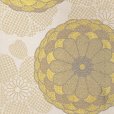 画像2: 振袖用袋帯 成人式に 日本製 全通柄 華やかな柄の袋帯(合繊) 仕立て上がり【生成り系、万寿菊】 (2)