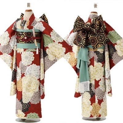 画像4: 【受注生産】七五三 7歳 女の子 着物 フルセット “花わらべ” ブランド 絵羽 子供着物 結び帯セット「選べる4種類」