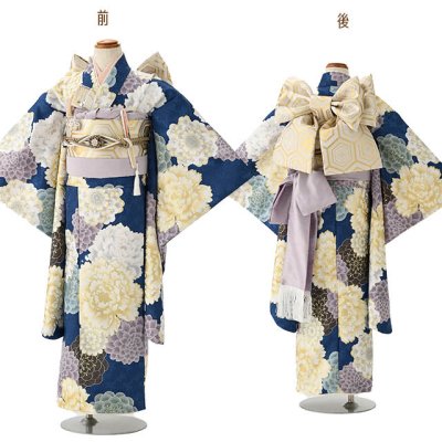 画像5: 【受注生産】七五三 7歳 女の子 着物 フルセット “花わらべ” ブランド 絵羽 子供着物 結び帯セット「選べる4種類」