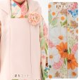 画像6: 七五三着物 3歳 ブランド 【花わらべ】 2025年新作 モダン系被布コートセット【ピンクｘオフホワイト、カラフル】