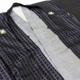 画像4: 男子ジュニア用 紋付羽織アンサンブル 花わらべブランド 150サイズ 合繊【黒紫×グレー】