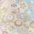 画像4: 七五三 着物 7歳 絵羽柄のパステルカラーの四つ身の子供着物(合繊) 単品【ライトブルー系、古典柄】