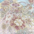 画像6: 七五三 着物 7歳 絵羽柄のパステルカラーの四つ身の子供着物(合繊) 単品【ライトブルー系、古典柄】