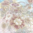 画像3: 七五三 着物 7歳 セット 合繊 絵羽柄の子供着物 結び帯コーディネートセット【ライトブルー系、古典柄】
