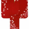 画像3: 七五三 7歳 女の子用 日本製 正絹 本絞り柄 絵羽付け 四つ身の着物 襦袢 伊達衿付き【赤、梅】
