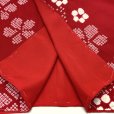 画像5: 七五三 着物 7歳 フルセット 女の子用 日本製 正絹 本絞り 着物と結び帯 コーディネートセット【赤、梅】 (5)