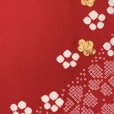 画像5: 七五三 7歳 女の子用 日本製 正絹 本絞り柄 金駒刺繍 絵羽付け 四つ身の着物【赤、梅】