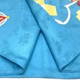 画像5: 七五三 7歳 女の子 着物セット 日本製 正絹 手描き 金駒刺繍 四つ身の子供着物と結び帯 フルセット【水色、宝尽くし】
