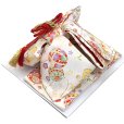画像8: 七五三 7歳 女の子 着物セット 日本製 正絹 手描き 金駒刺繍 四つ身の子供着物と結び帯 フルセット【水色、宝尽くし】