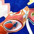 画像7: 七五三 7歳 女の子用 日本製 正絹 手描き 金駒刺繍 絵羽付け 四つ身の着物【群青、宝尽くし】 (7)