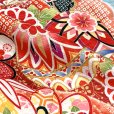 画像5: 七五三 着物 フルセット 合繊 絵羽柄 7歳 四つ身の着物と結び帯 コーディネートセット【水色、鞠】