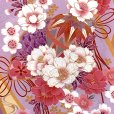 画像3: 七五三 着物 7歳 フルセット 女の子 購入 正絹 刺繍 絵羽付け着物と結び帯 コーディネートセット【藤色、枝垂れ桜に鞠】