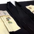 画像4: 七五三 着物 5歳 男の子 日本製 正絹 金駒刺繍 羽織 着物 アンサンブル【黒地、兜】 (4)
