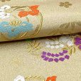 画像4: 西陣織 全通 子供袋帯 ７歳女の子 ジュニア用 単品 七五三 十三参りに 日本製「ゴールド、四君子草」IGF218 購入 販売
