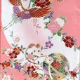 画像4: お宮参り 女の子 着物 正絹 日本製 赤ちゃんのお祝い着 初着 産着 襦袢付き【ピンク、二つ鞠に飛鶴】
