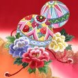 画像4: お宮参り 女の子 着物 正絹 総刺繍 日本製 赤ちゃんのお祝い着 初着 産着 襦袢付き【赤。二つ鞠に牡丹】