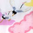 画像3: お宮参り 着物 女の子 日本製 正絹 総刺繍 絞り柄 赤ちゃんのお祝い着 産着(初着) 襦袢付き【ピンク 鶴に雲】