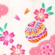 画像4: お宮参り 着物 女の子 日本製 正絹 総刺繍 絞り柄 赤ちゃんのお祝い着 産着(初着) 襦袢付き【ピンク 鶴に雲】