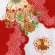 画像3: お宮参り 女の子 着物 日本製 本絞り 刺繍柄の赤ちゃんのお祝い着 （初着 産着） 正絹【赤 鞠】