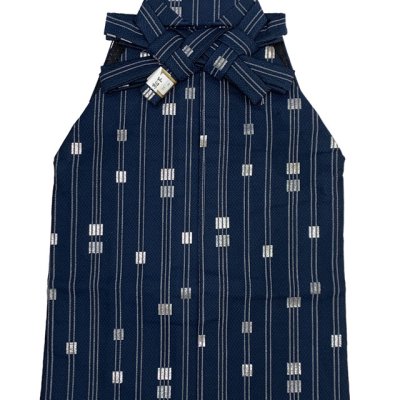 画像2: 七五三 こども袴セット 4-5歳 男の子用  袴(紐下57cm)  小物 7点セット(合繊) 【紺地、金襴縞】