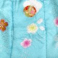 画像5: 七五三 被布コートセット ３歳女の子用着物セット 日本製 正絹 本絞り 刺繍柄の高級被布コート(単品)【水色、鞠】 (5)