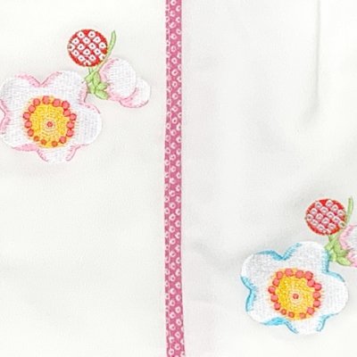 画像3: 被布コート 単品 七五三 3歳 女の子 刺繍入りの被布着 合繊【白地、桜】