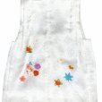 画像3: 被布コート ３歳女の子用 七五三 日本製 正絹 手描き 被布コート(単品)【白、鞠と花輪】 (3)
