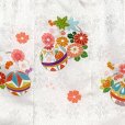 画像5: 被布コート ３歳女の子用 七五三 日本製 正絹 手描き 被布コート(単品)【白、鞠と花輪】 (5)
