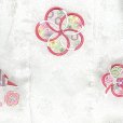 画像5: 被布コート ３歳女の子用 七五三 日本製 正絹 本絞り 刺繍柄 被布コート(単品)【白、ねじり梅と鶴】 (5)