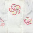 画像6: ≪１点限り！ オリジナル・コーディネートセット≫七五三 着物 3歳 被布セット 女の子 正絹 刺繍柄の被布コート・着物 フルセット【紅白、白、ねじり梅と鶴】